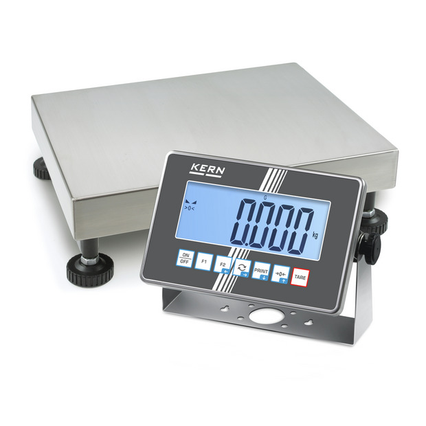 IoT-Line Bilancia a piattaforma con dispositivo rilevatore in acciaio inox KERN IXC 30K-3M