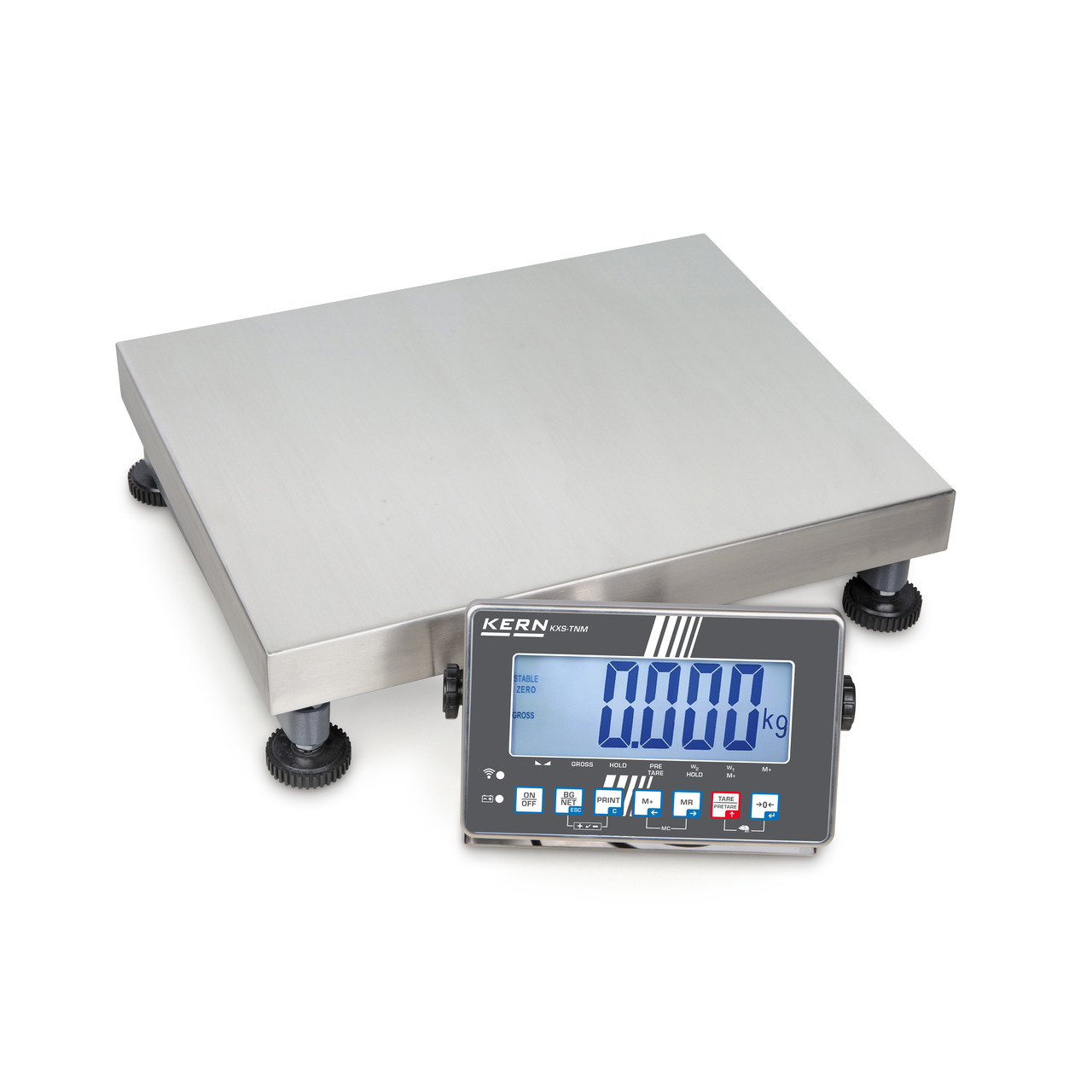 Bilancia a piattaforma con dispositivo rilevatore in acciaio inox KERN IXS 100K-3