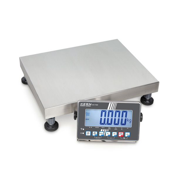 Bilancia a piattaforma con dispositivo rilevatore in acciaio inox KERN IXS 100K-3