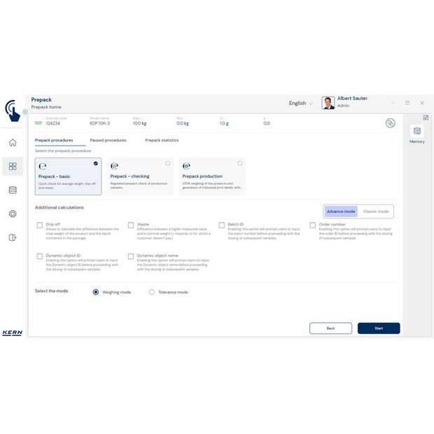 KERN EasyTouch SET-17 PrePack