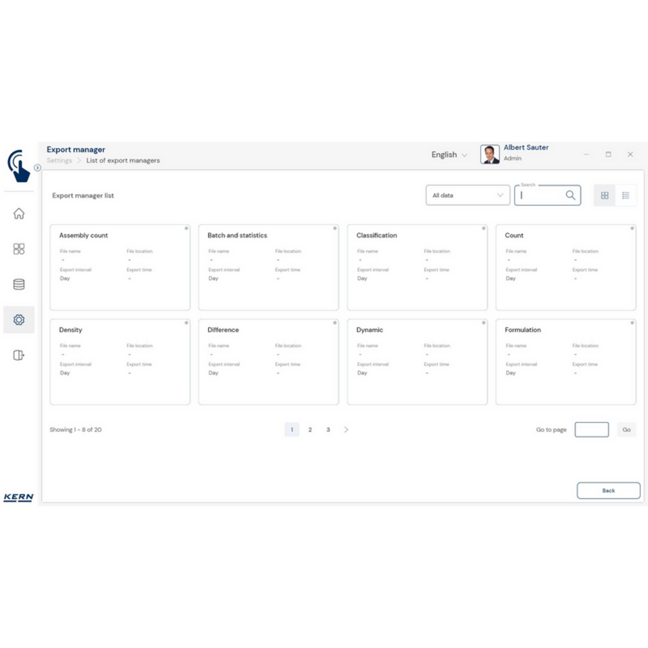 KERN EasyTouch SET-37 Export Manager