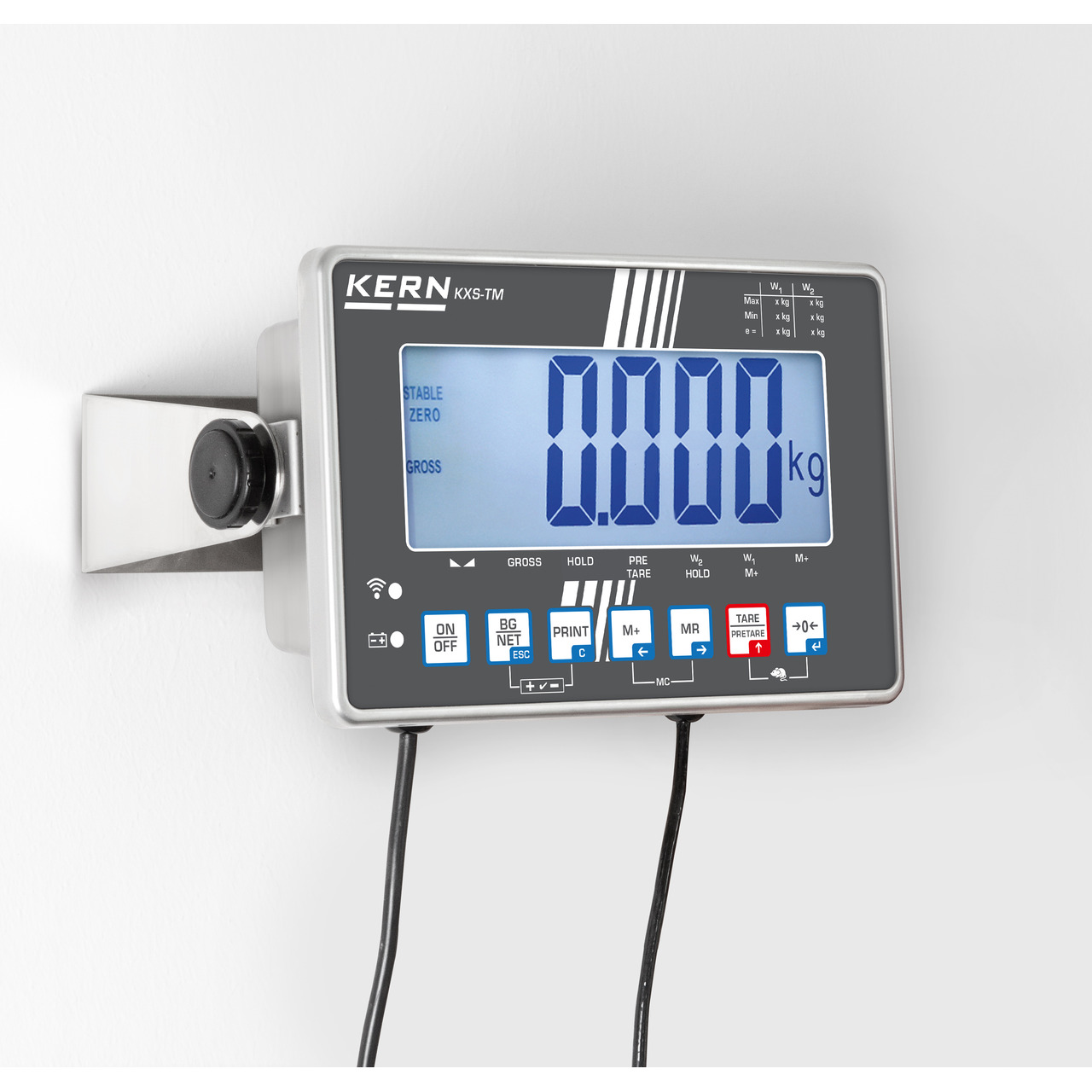 Bilancia a piattaforma con dispositivo rilevatore in acciaio inox KERN IXS 100K-2LM