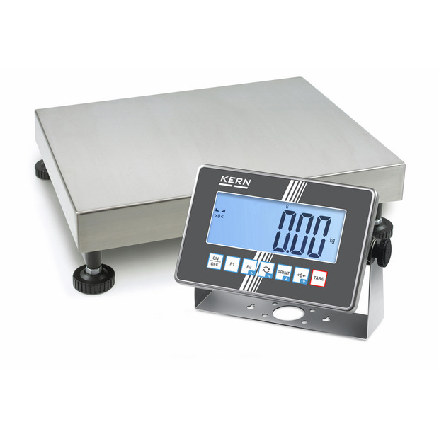 IoT-Line Bilancia a piattaforma con dispositivo rilevatore in acciaio inox KERN IXC 100K-2M