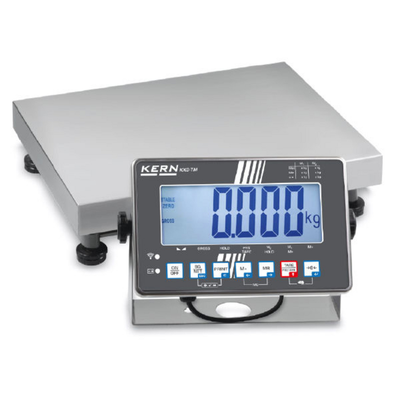 Bilancia a piattaforma con dispositivo rilevatore in acciaio inox KERN IXS 10K-3M