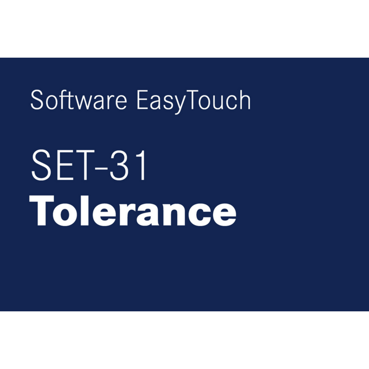 KERN EasyTouch SET-31 Tolerance